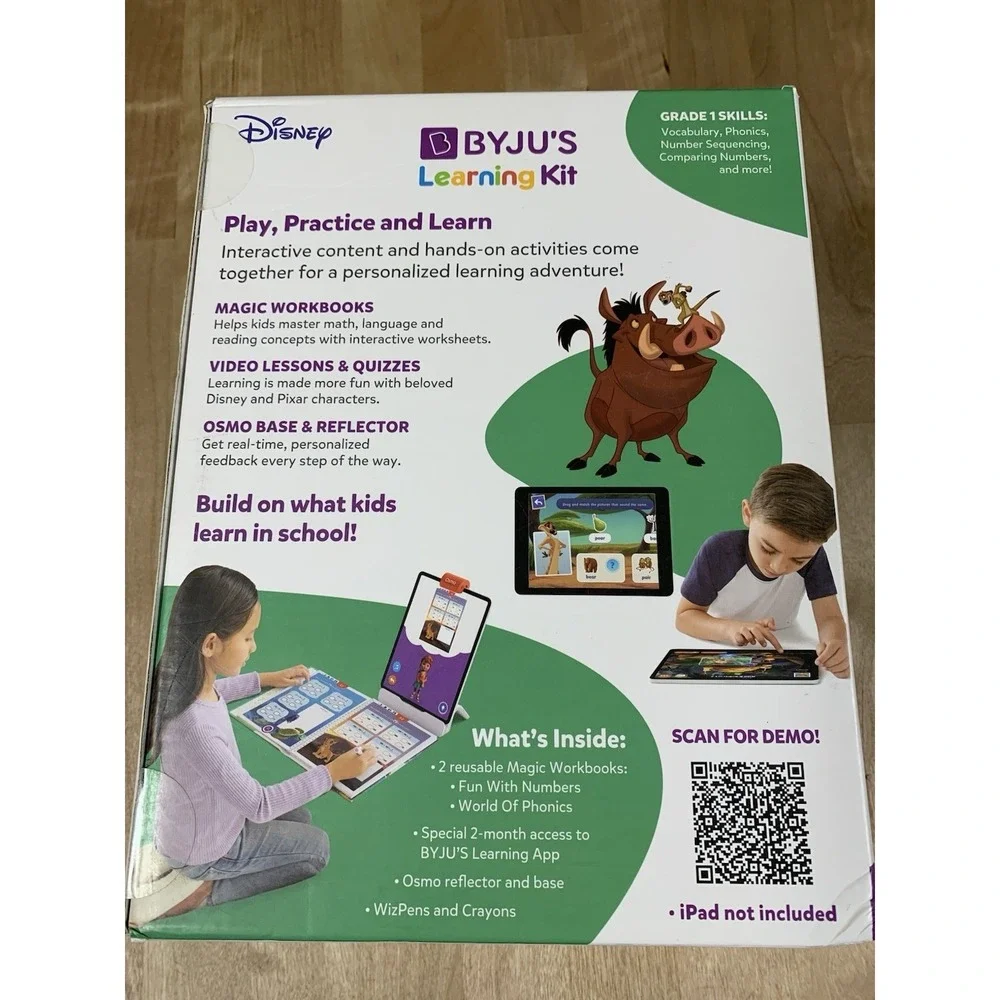 BYJUS Disney Learning Kit Grade 1 Intro Edition With Osmo Base & Magic Workbooks